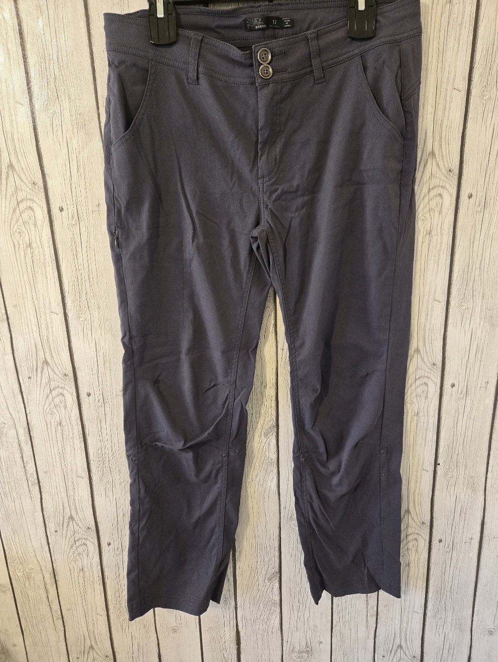 prAna Women’s Hiking Pants Size 12 Gray Stretch Outdoor Travel Utility Pants